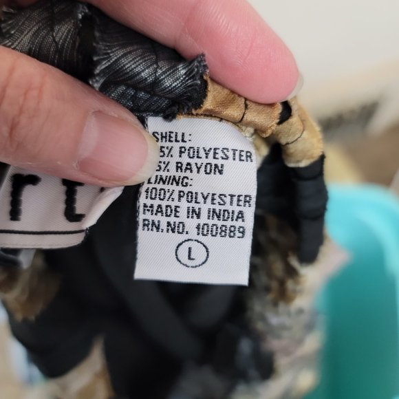 80's Keren Hart Women's Blazer Jacket Black Size Small Black Gray Fabric Strips - Picture 14 of 14